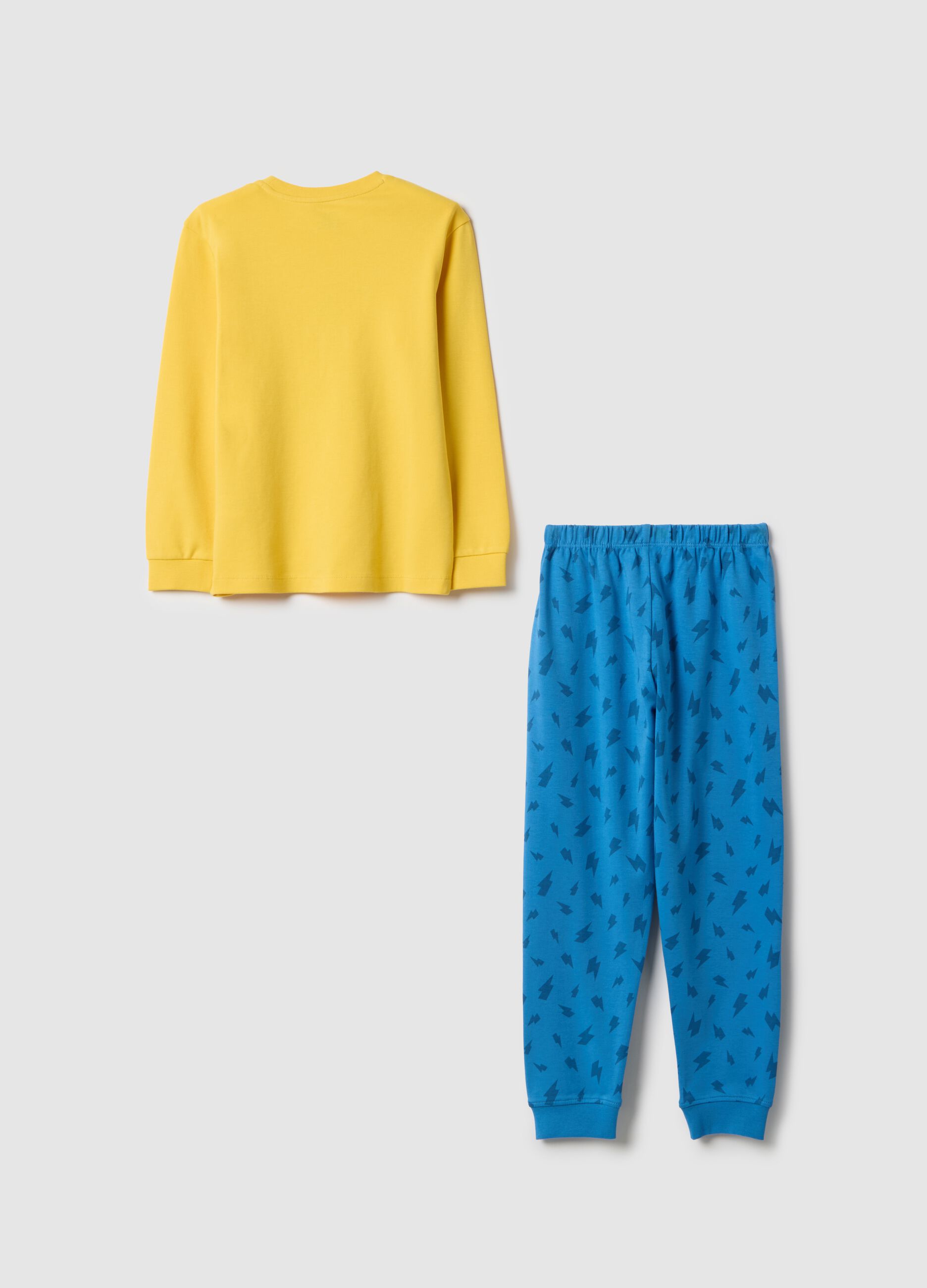 Children's pyjama in pure multicolour cotton, regular fit with print