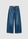 Wide Leg Pure Cotton Blue Jeans_4