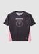 Black short-sleeved T-shirt with sporty print, regular fit_3