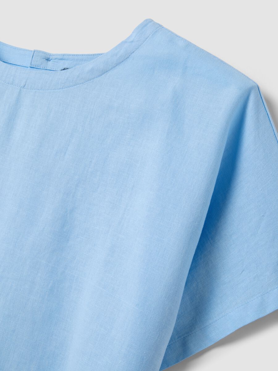 Light blue linen and viscose-blend blouse, regular fit_5