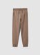 Beige organic cotton jogger trousers_0