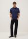 Blue pure cotton polo shirt regular fit_1