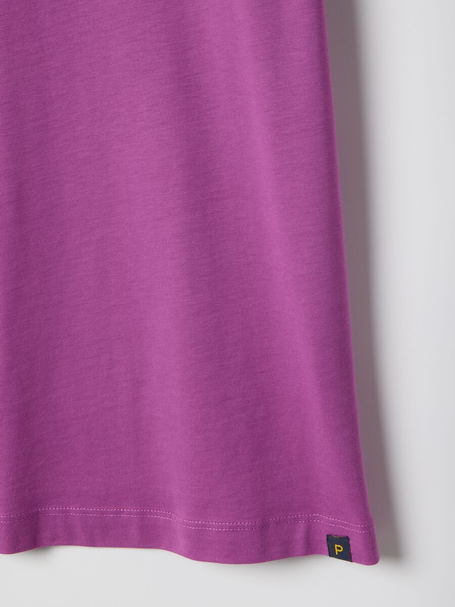 T-shirt viola regular fit in puro cotone Supima_5