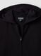 Black organic cotton hooded sweatshirt, regular fit, for boys_2