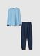 Multicoloured pure cotton regular fit pyjamas for kids with print_1