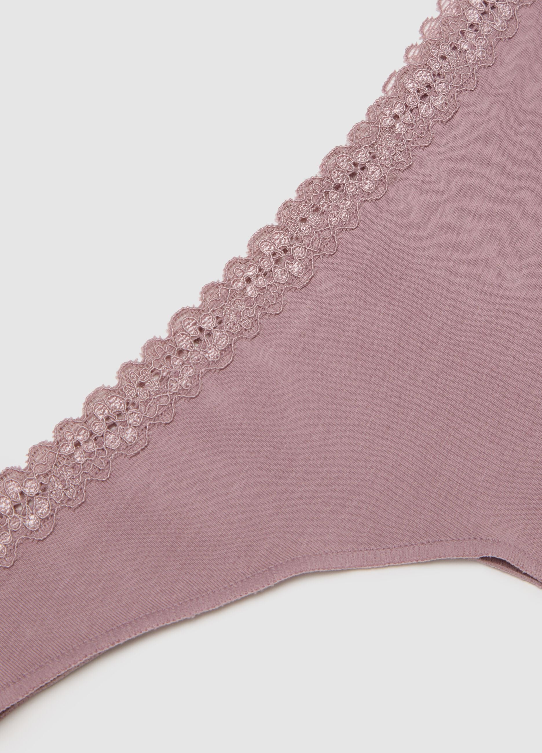 Pink Brazilian Stretch Cotton Regular Fit Briefs