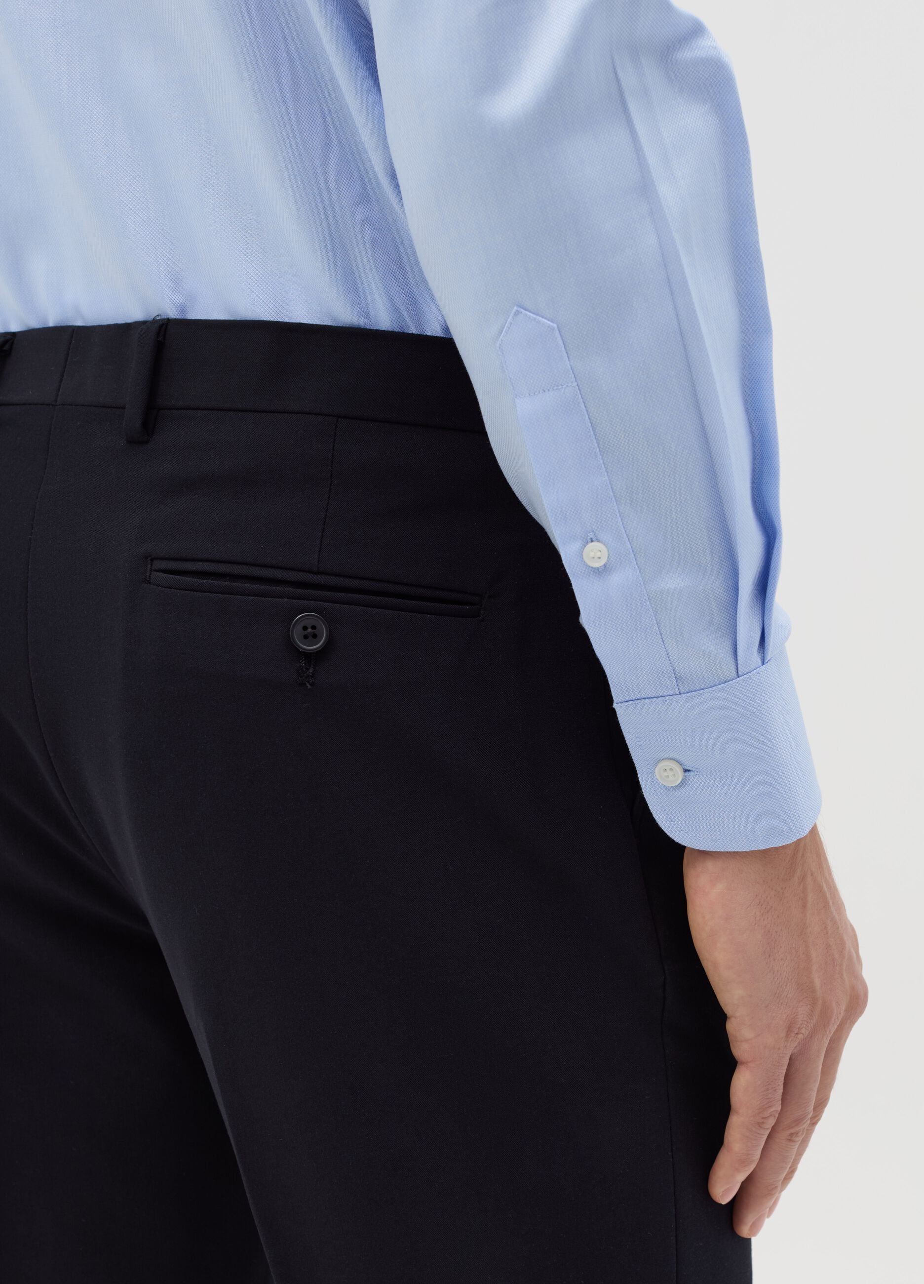 Regular-fit shirt in easy-iron Oxford cotton
