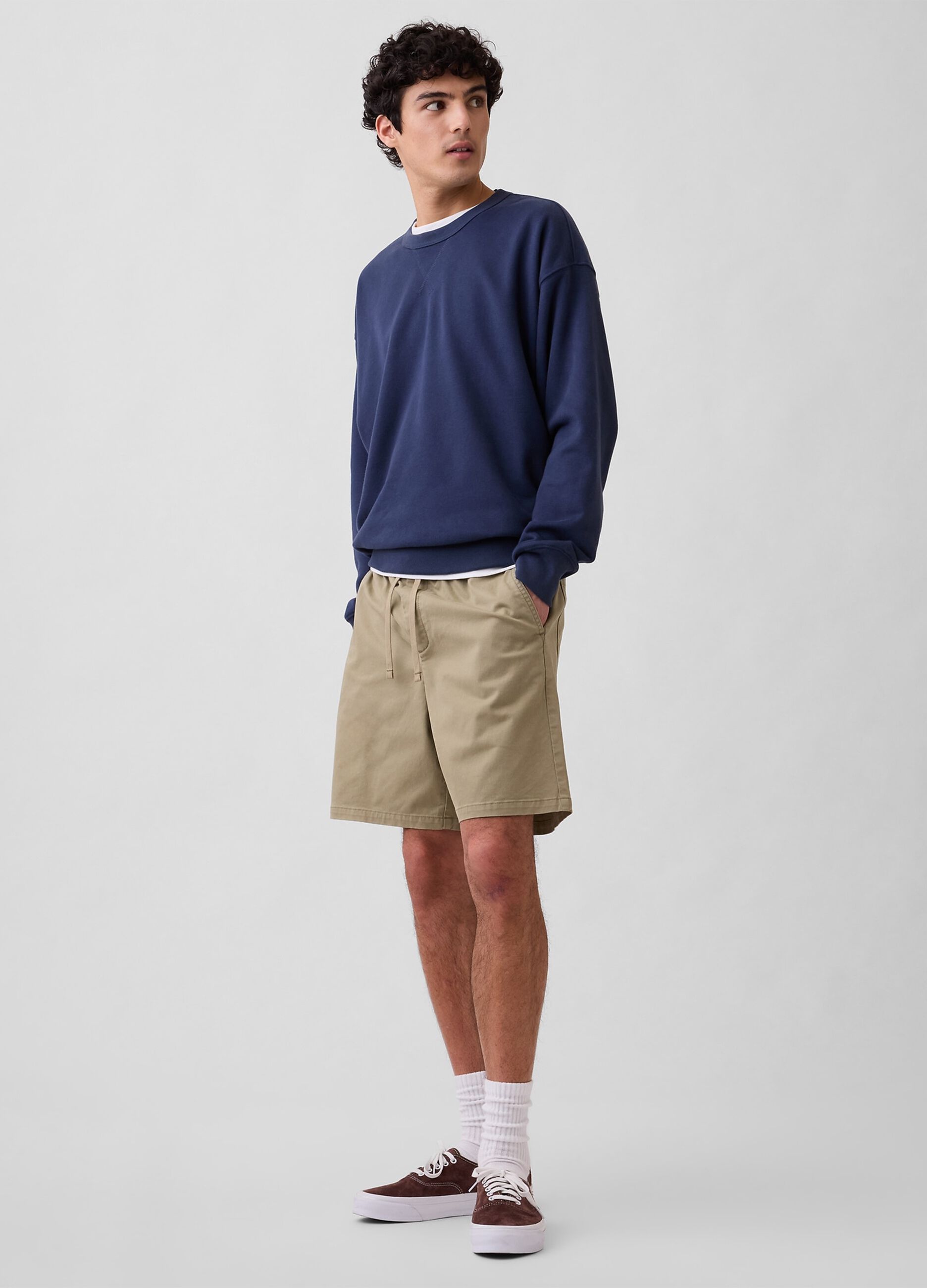 Stretch cotton shorts