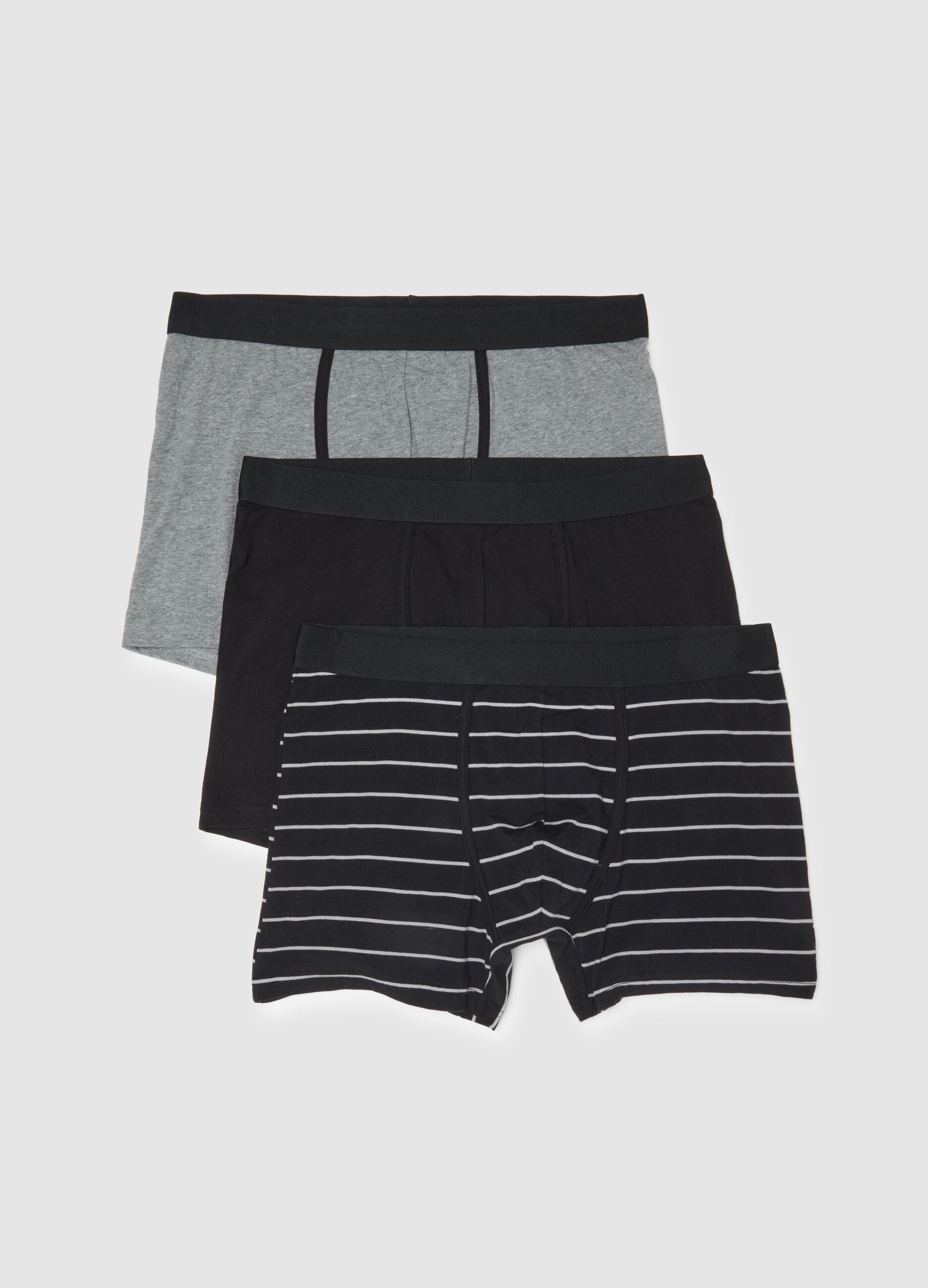 3-pack multicolour regular-fit stretch organic cotton midi boxers