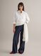 White viscose and linen blend scarf with fringes_3