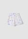 White pure cotton girls&rsquo; shorts with nautical prints_0