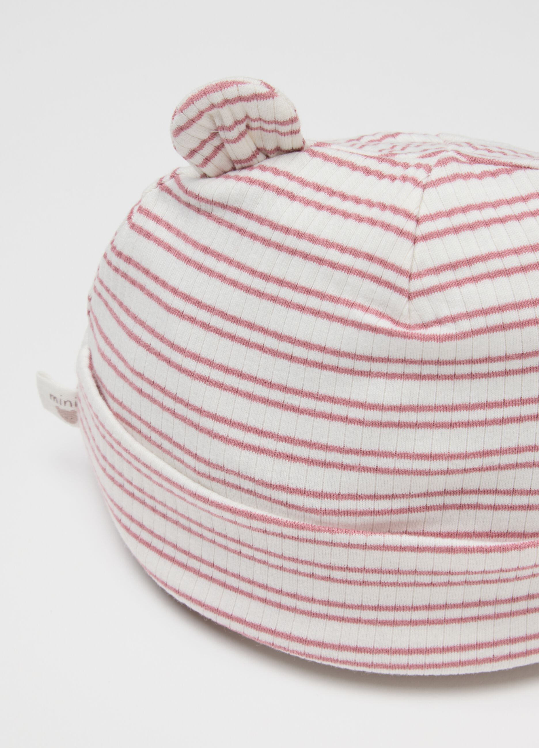 Multicolour Striped Baby Hat in Stretch Cotton