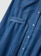 Long blue maternity dress in pure lyocell, regular fit_5