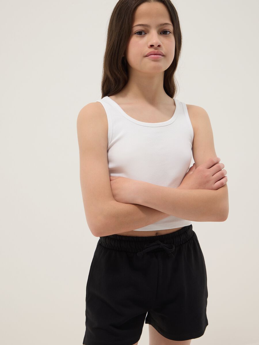 Set fitted in cotone elasticizzato multicolor da ragazza_2