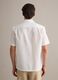 Camicia bianca in misto lino e cotone con collo bowling regular fit_3