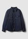 Blue lightweight regular fit jacket with zip_4