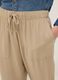 Beige Pure Viscose Jogger Trousers Regular Fit_3