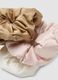 SINCERELY HAIR Satin Scrunchies (3-Pack) Pink&ndash;Mocha&ndash;White_2