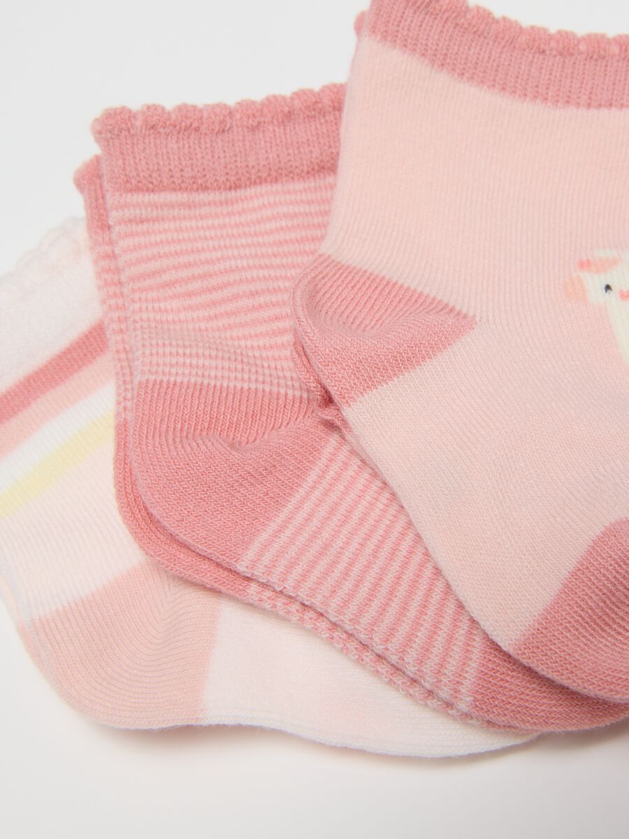 Multipack of pink stretchy cotton baby girl socks_2
