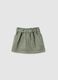 Adjustable green pure cotton skirt for girls_1