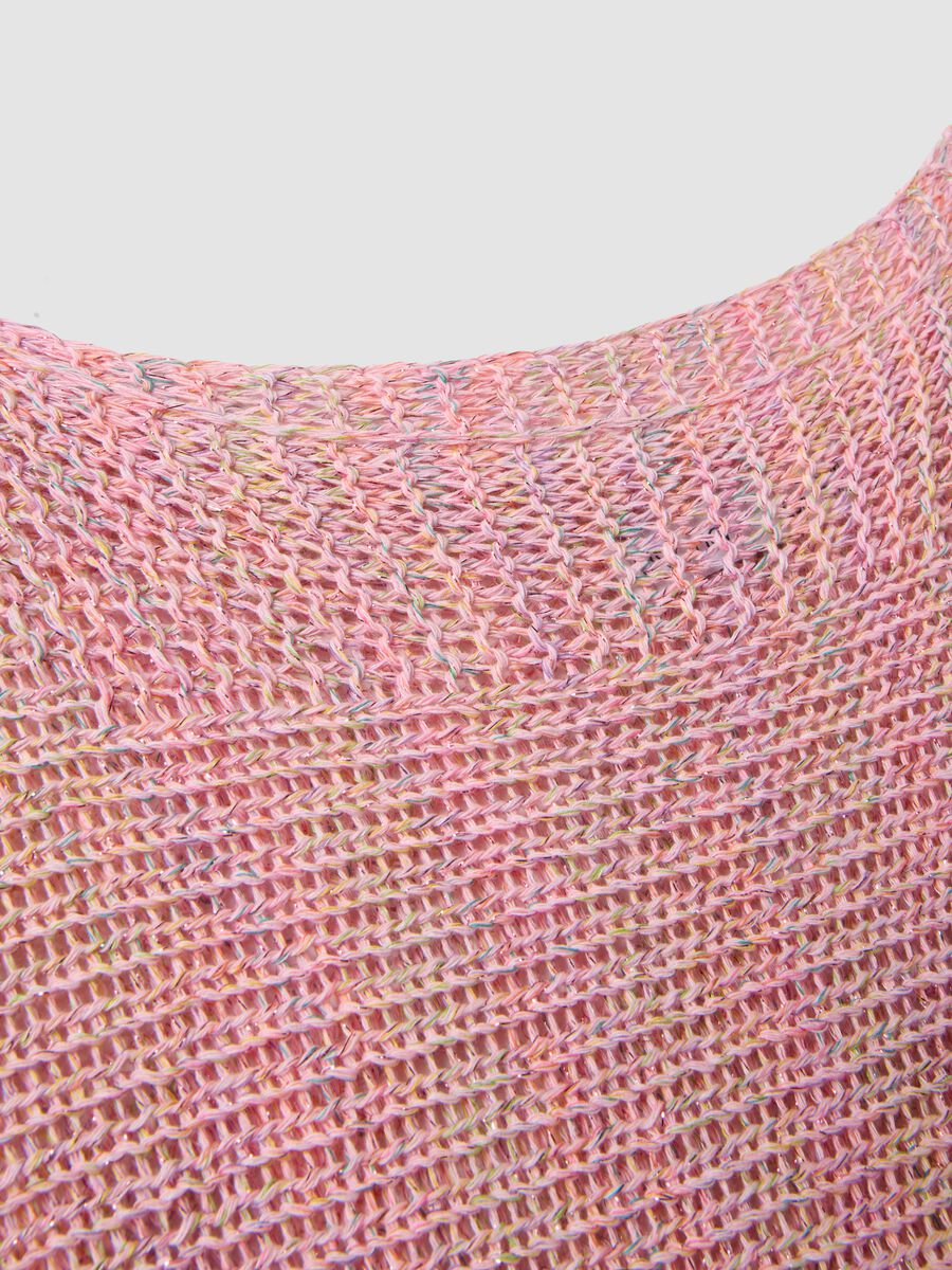 Pink viscose-blend knit top_5