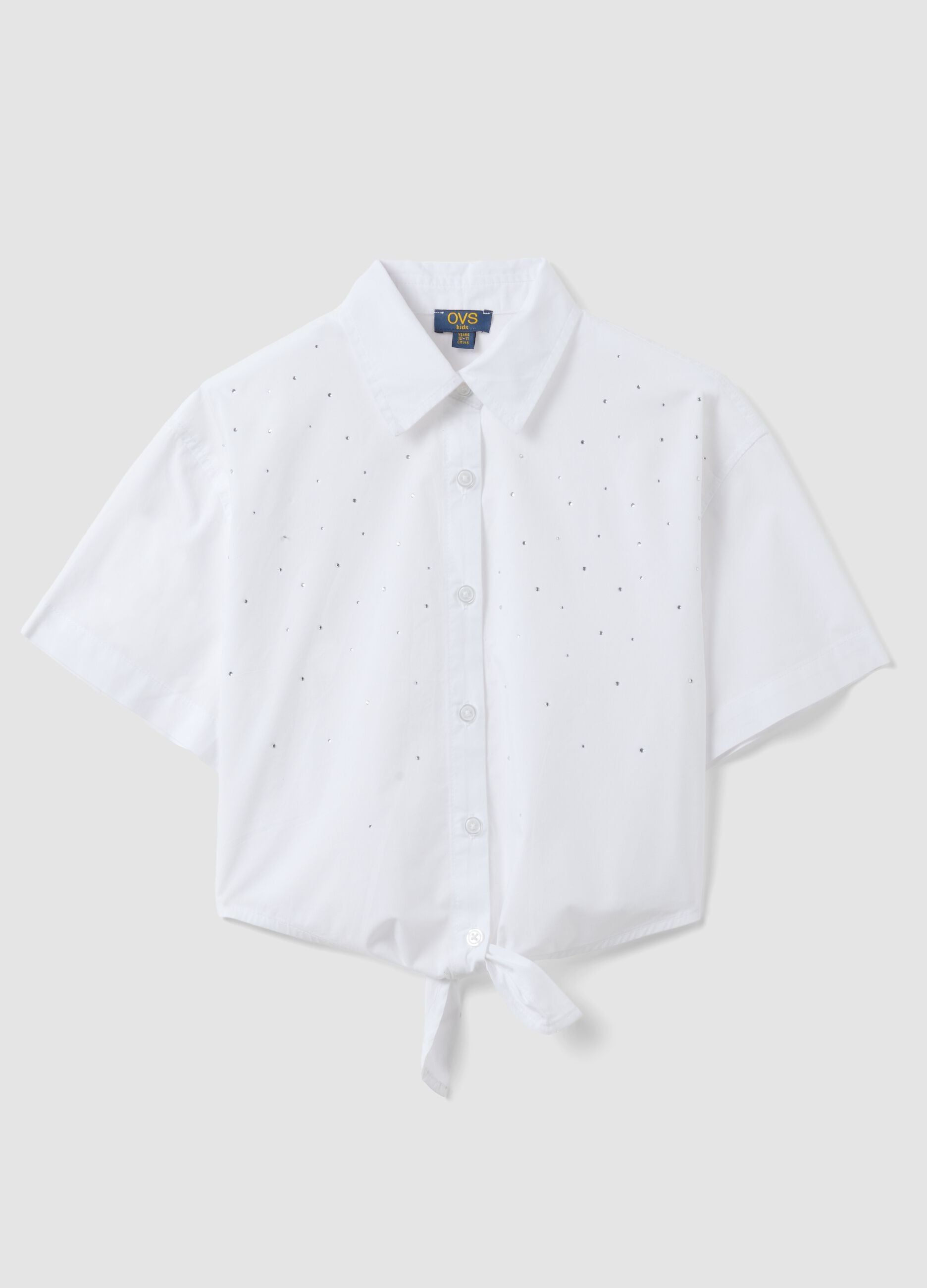 White short sleeve pure cotton regular fit shirt