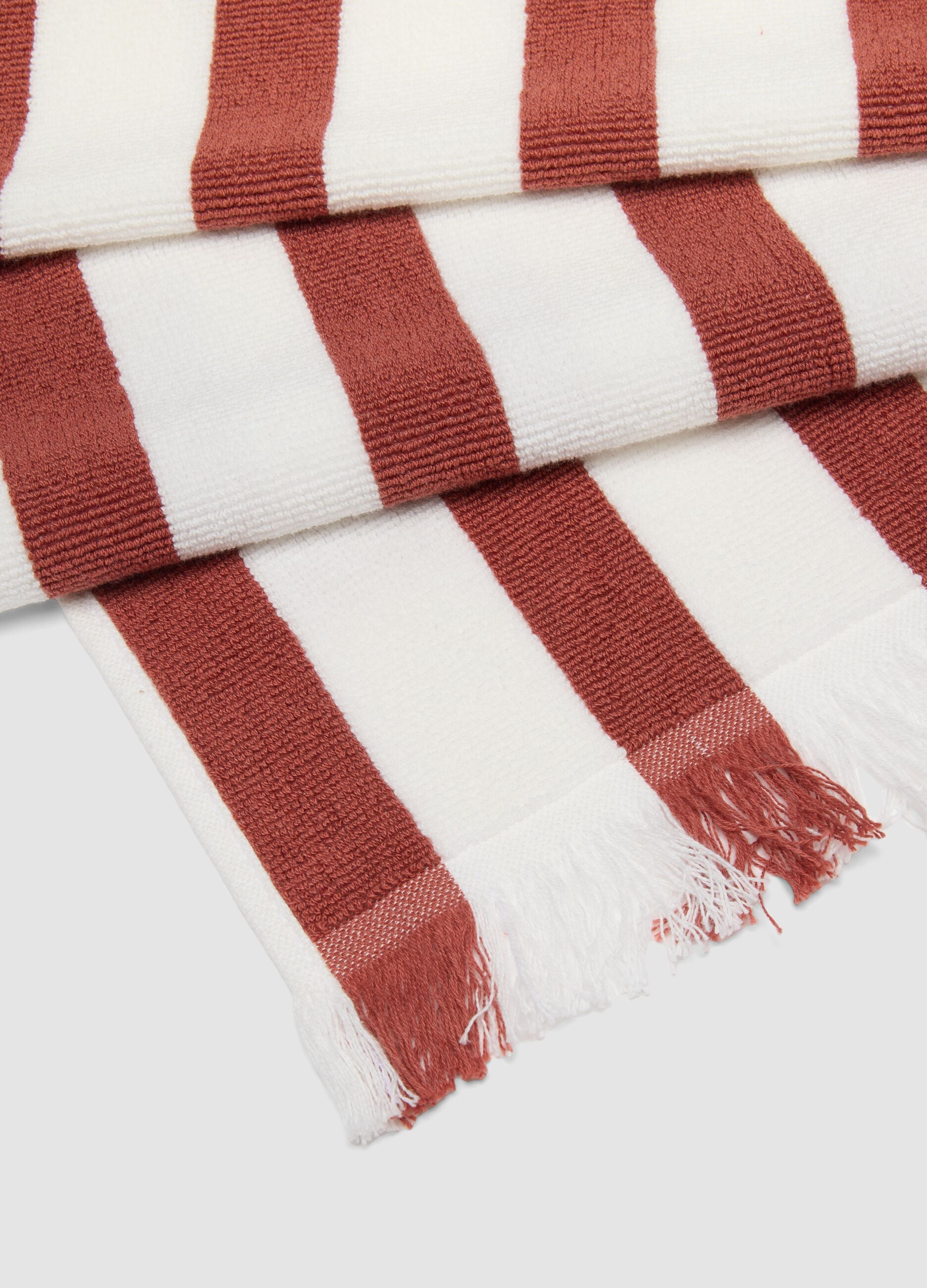 Multicolour pure cotton striped beach towel