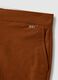 Brown wide leg trousers in stretch cotton and linen blend_5