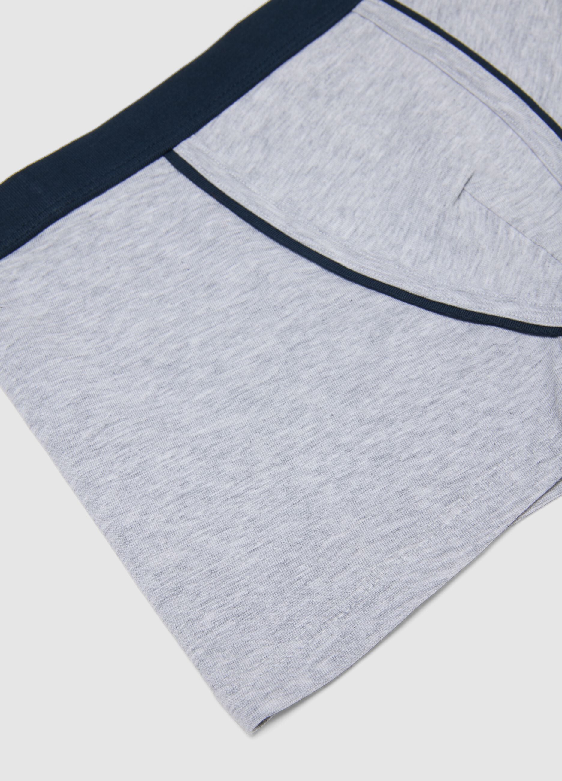 Grey cotton stretch regular fit boxers for boys