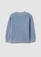 Blue cotton-blend V-neck oversized fit cardigan for boys_1