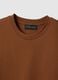 Brown crew neck pure cotton t-shirt relaxed fit_5