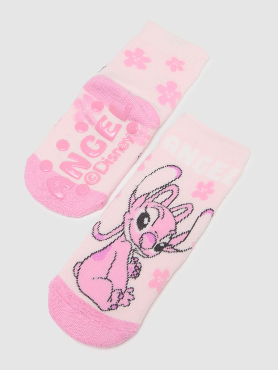 Girl's colourful short cotton blend socks - 2-pack with designs_1