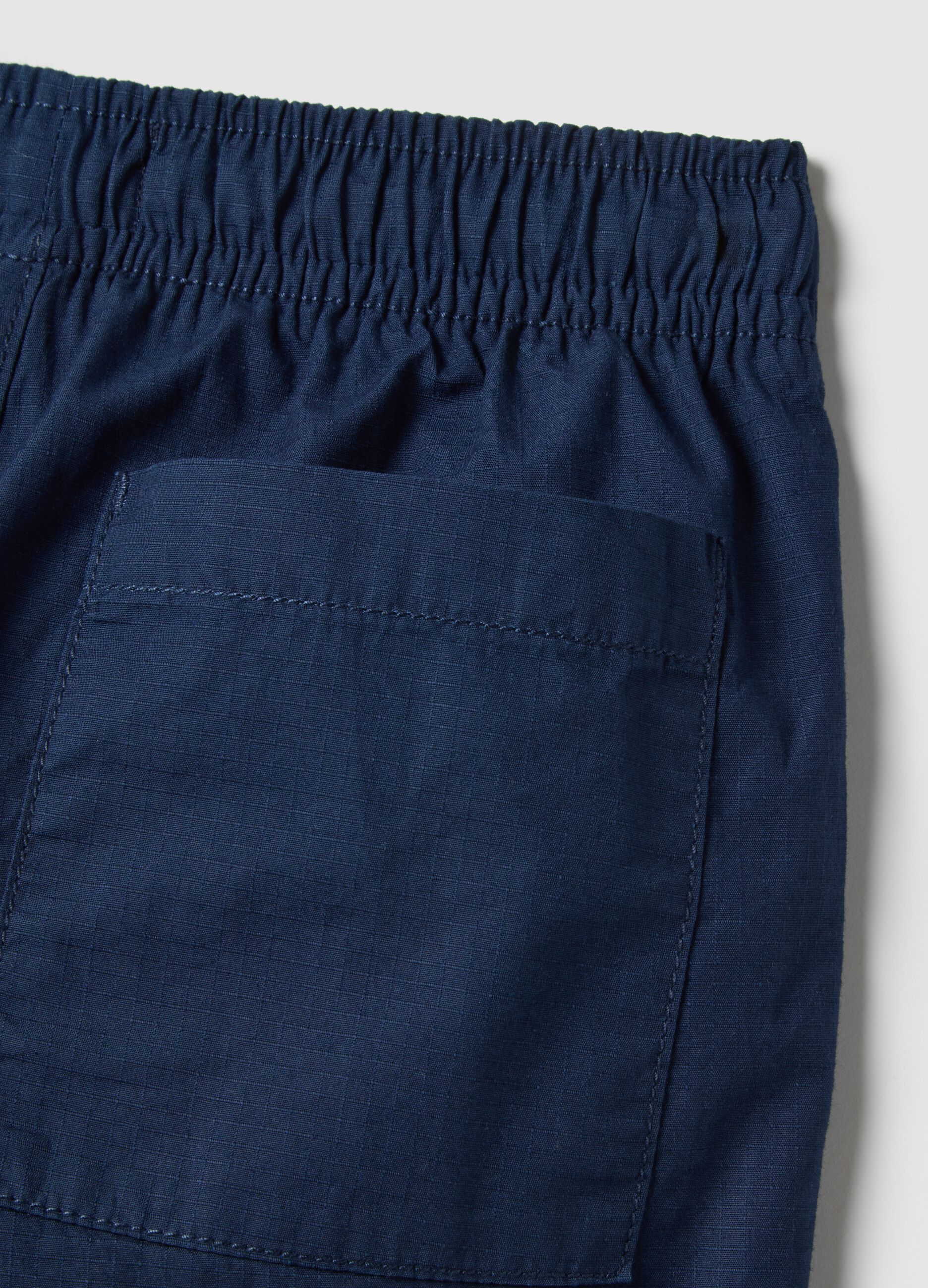 Children's Regular Fit Blue Cotton Jogger Trousers