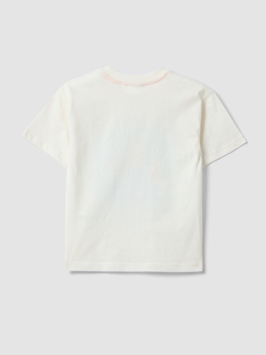 T-shirt bianca in puro cotone con stampa Stumble Guys da bambino regular fit_1
