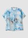Light blue lyocell-blend shirt with floral print_4