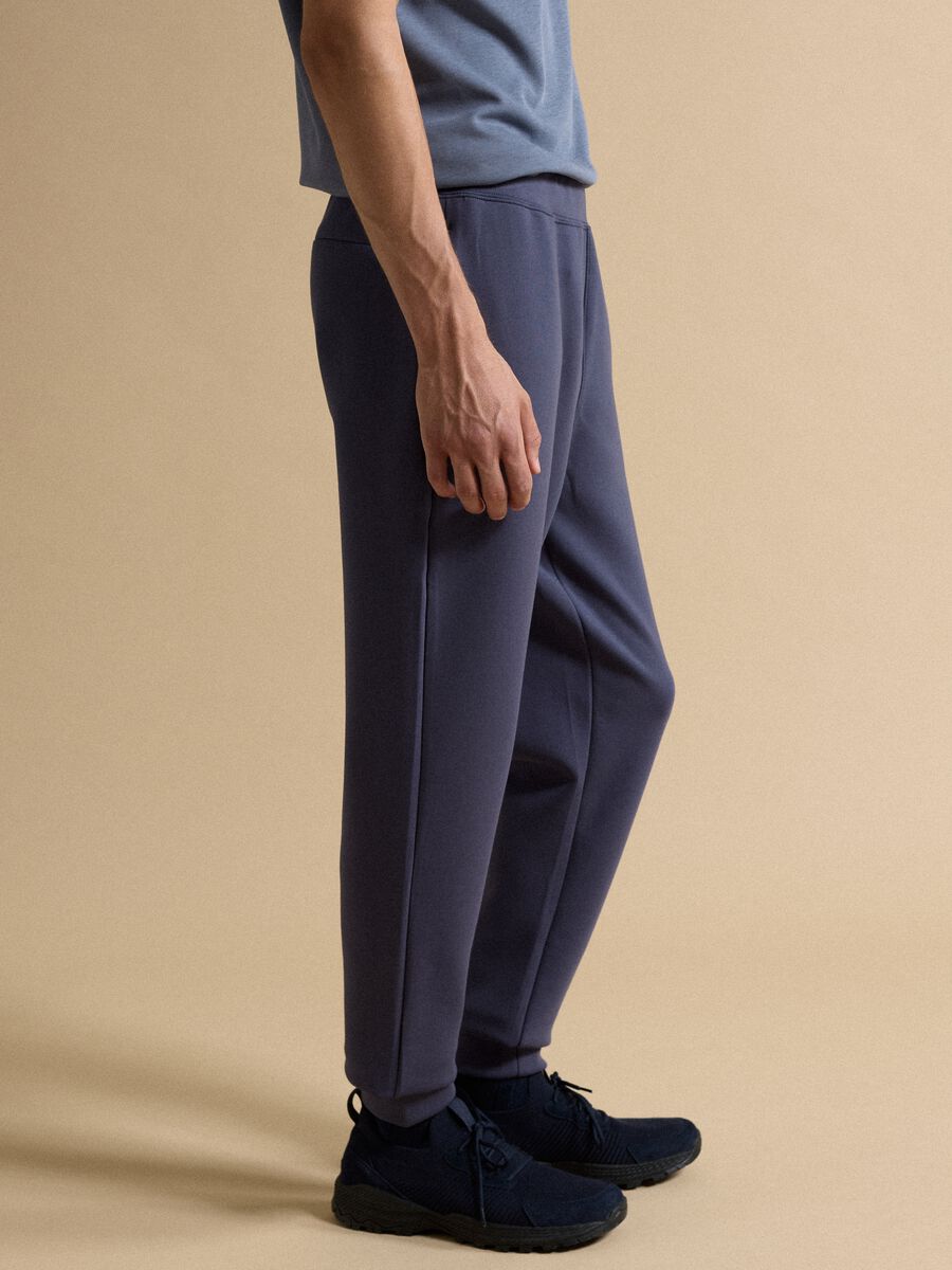 Blue regular-fit joggers in Easy Dry stretch fabric_3
