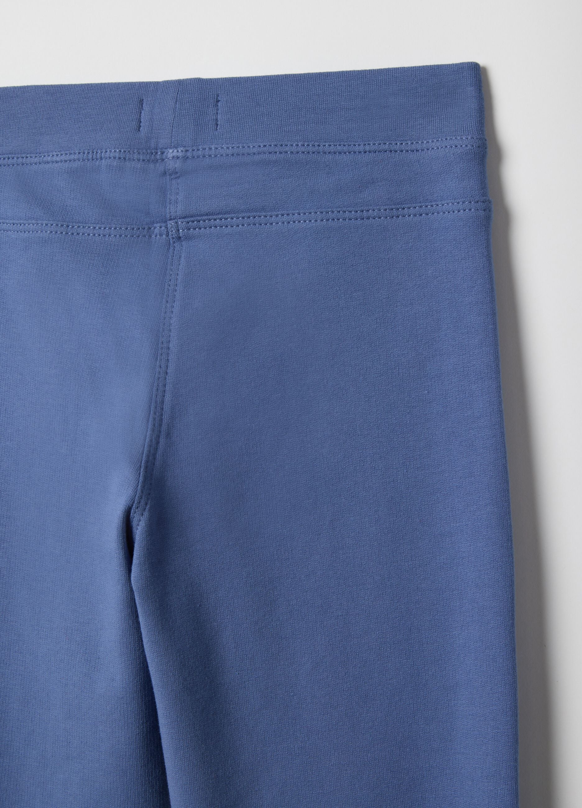 Girls' Blue Flare Fit Cotton Stretch Treggings