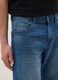Blue stretch cotton-blend denim shorts, regular fit_3