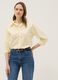 Yellow pure cotton slim-fit shirt_0