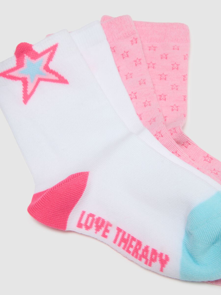 Girl's Regular Fit Multicolour Cotton Blend Socks Tripack_2