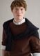 Brown pure cotton crew neck sweater regular fit_2