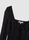 Regular fit black lace dress with square neckline_5