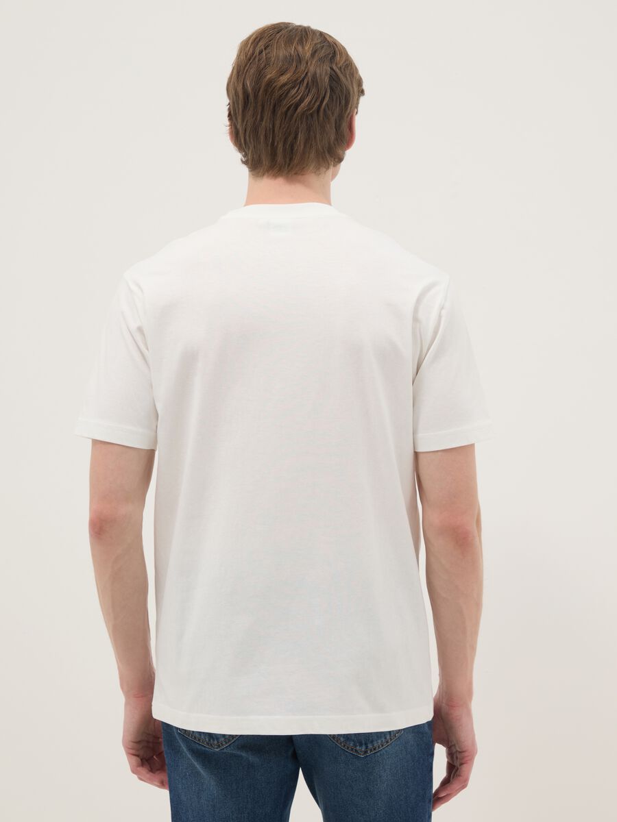 White pure cotton regular fit T-shirt with Rolling Stones print_3