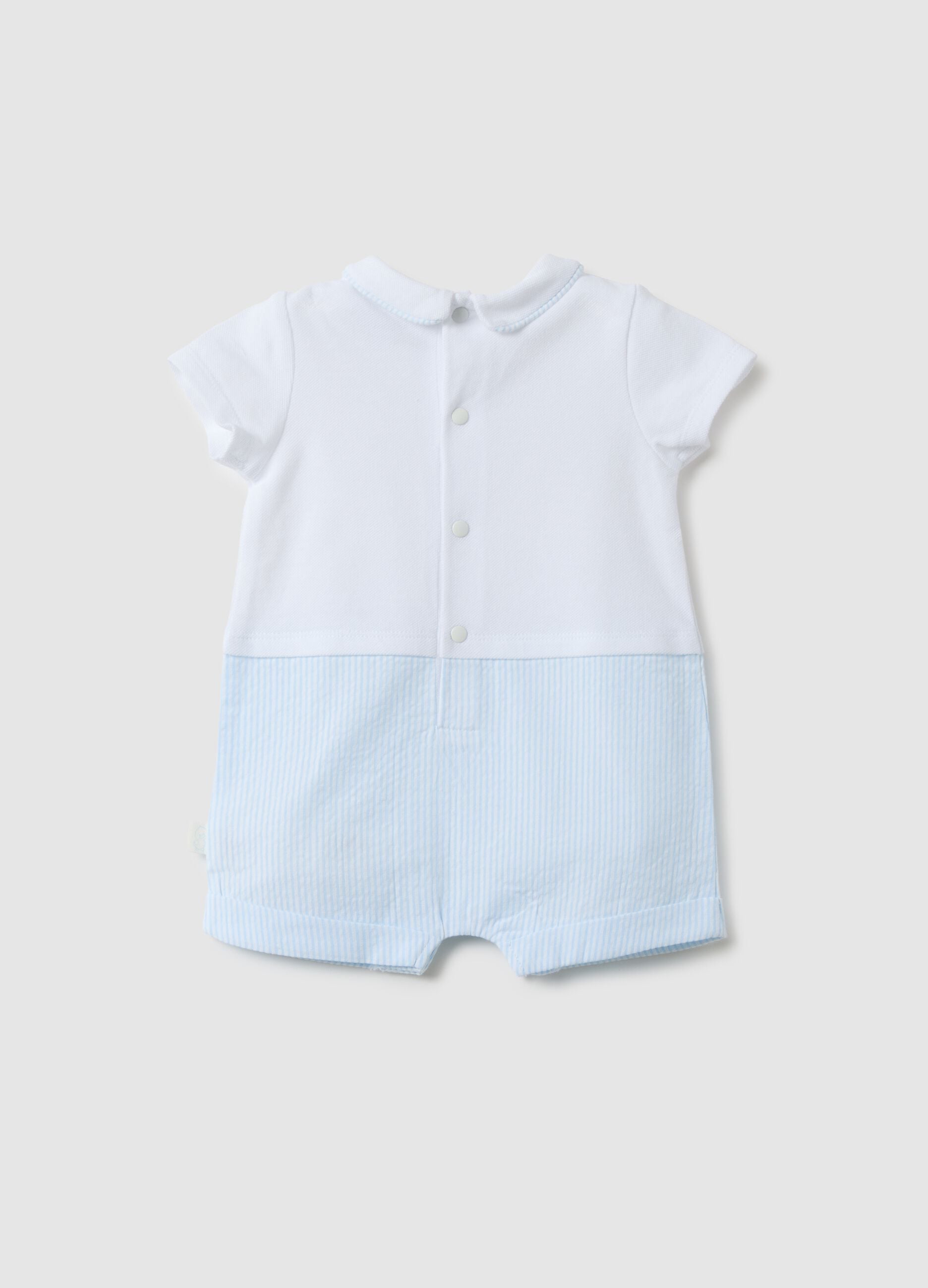 Newborn multicolour pure cotton sleepsuit