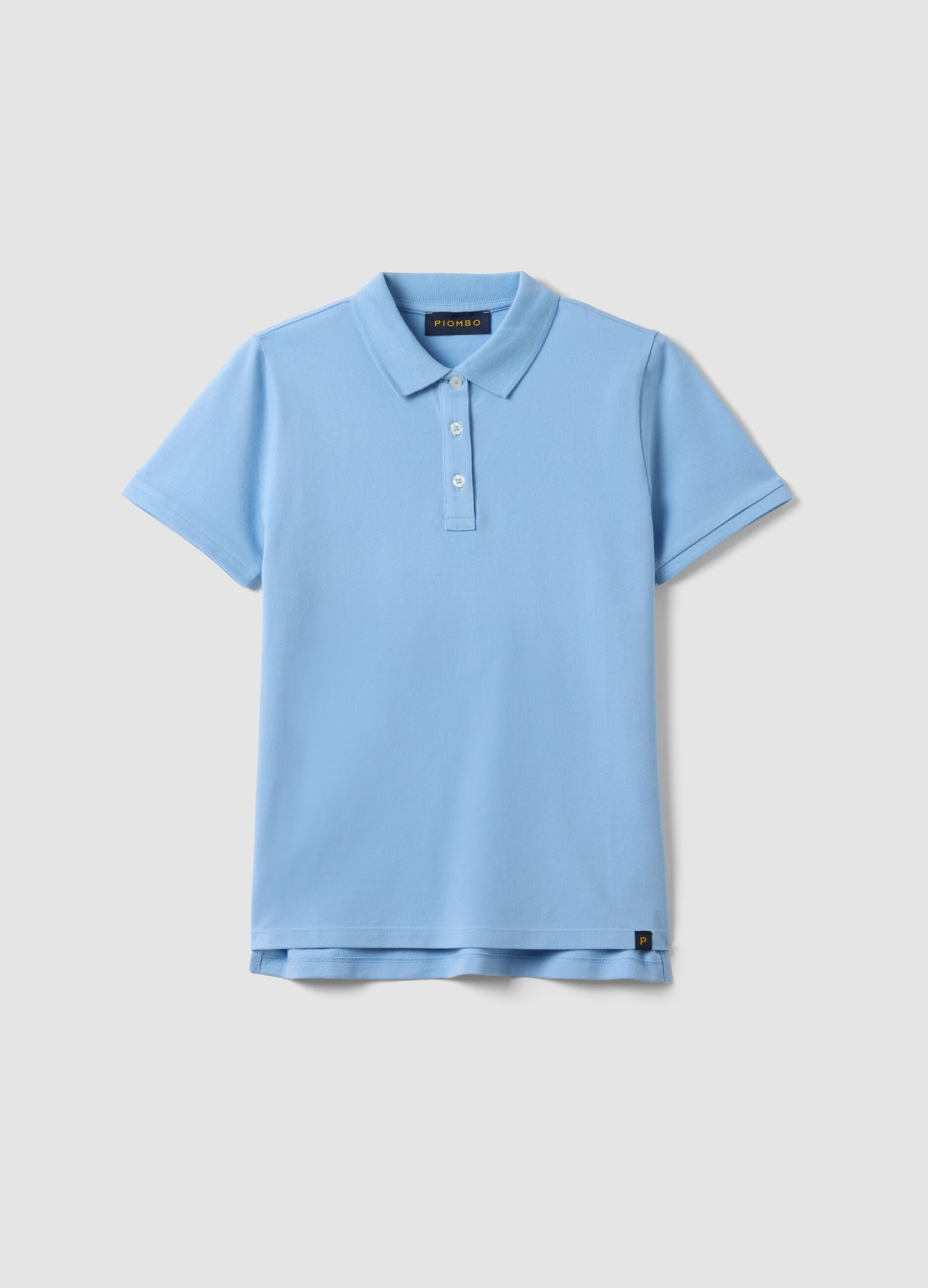 Brown polo shirt in pure organic cotton, regular fit