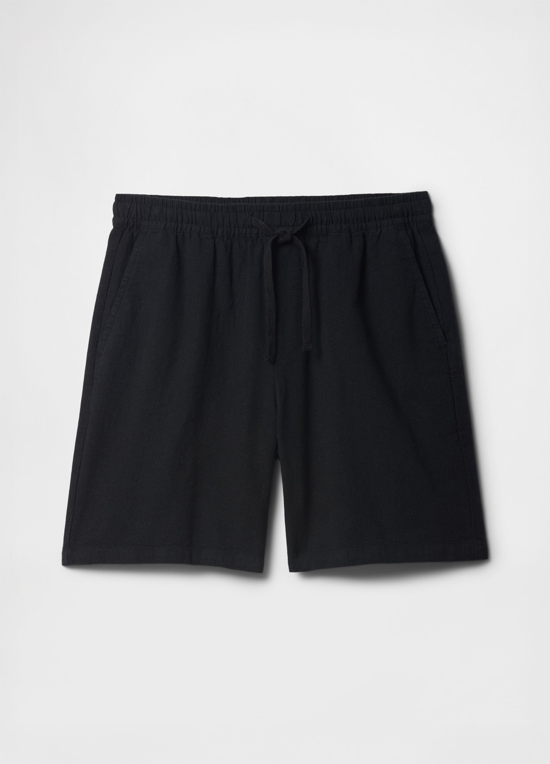 Cotton and linen blend shorts