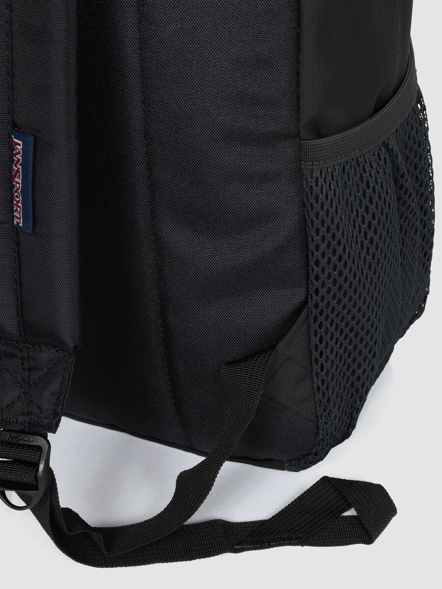Black backpack with front pocket and adjustable shoulder straps_2