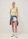 White cotton-blend regular-fit shorts with drawstring_0
