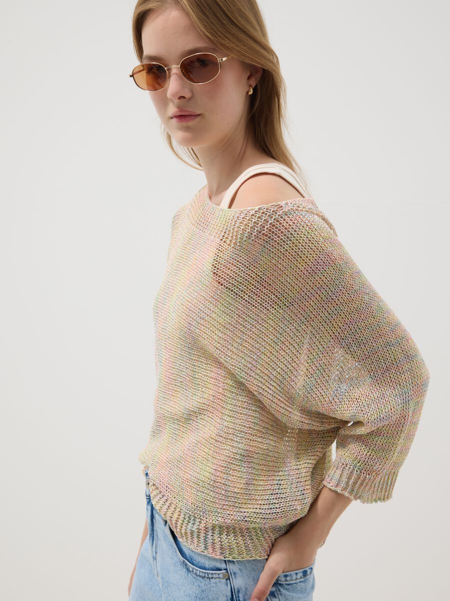 Multicolour viscose-blend jumper_0