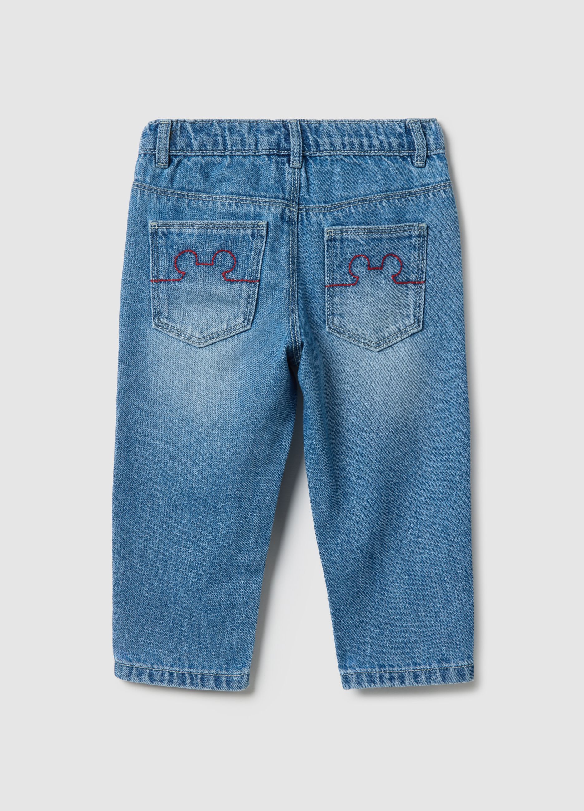 Boys' Pure Cotton Denim Regular Fit Trousers